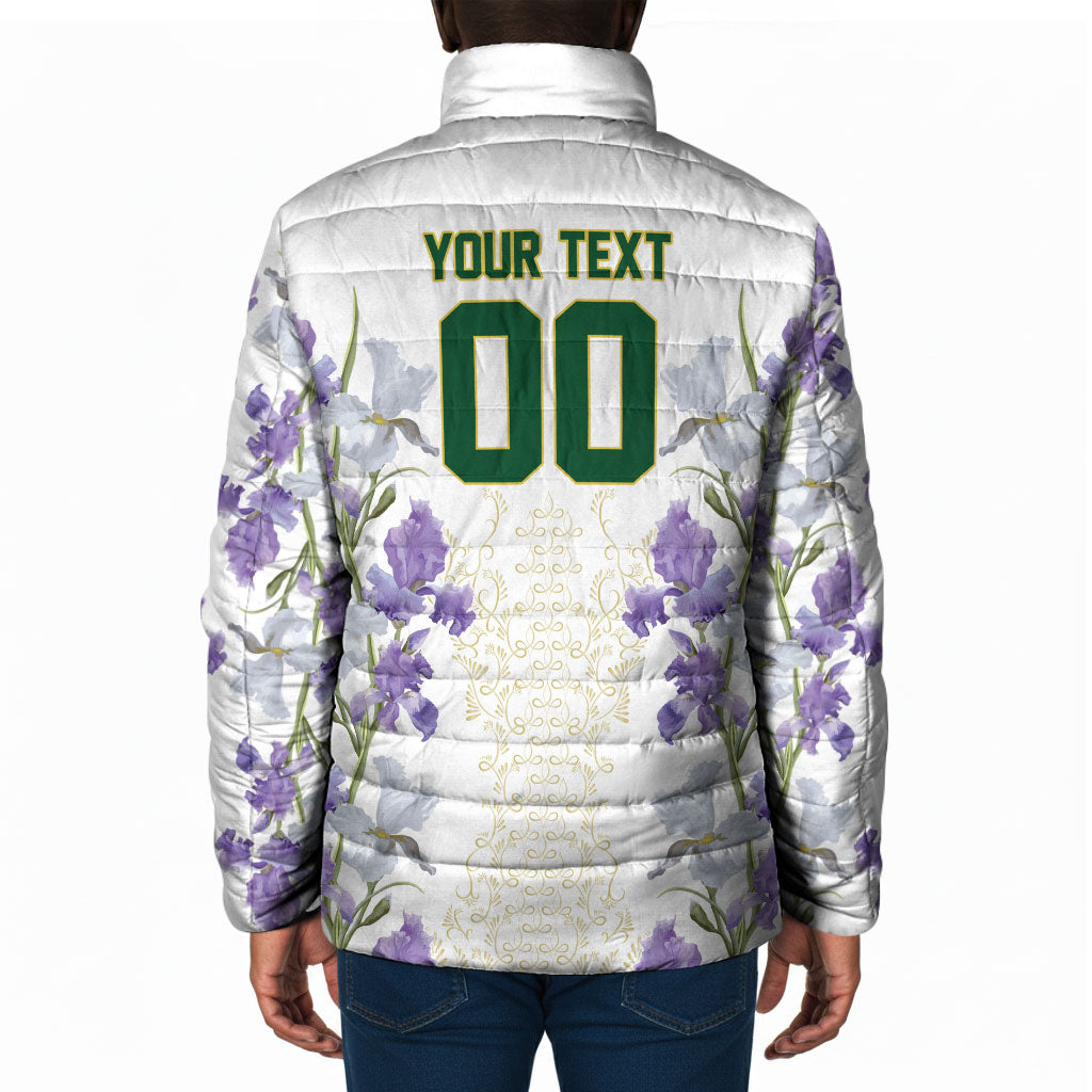 Custom Algeria Iris Floral White Padded Jacket Africa Women’s Football Champion Series 2026