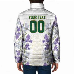 Custom Algeria Iris Floral White Padded Jacket Africa Women’s Football Champion Series 2026