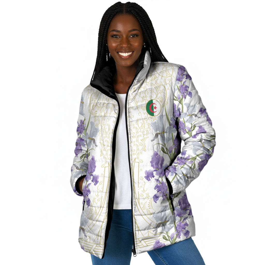 Custom Algeria Iris Floral White Padded Jacket Africa Women’s Football Champion Series 2026