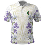 Custom Algeria Iris Floral White Polo Shirt Africa Women’s Football Champion Series 2026