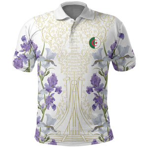 Custom Algeria Iris Floral White Polo Shirt Africa Women’s Football Champion Series 2026