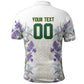 Custom Algeria Iris Floral White Polo Shirt Africa Women’s Football Champion Series 2026