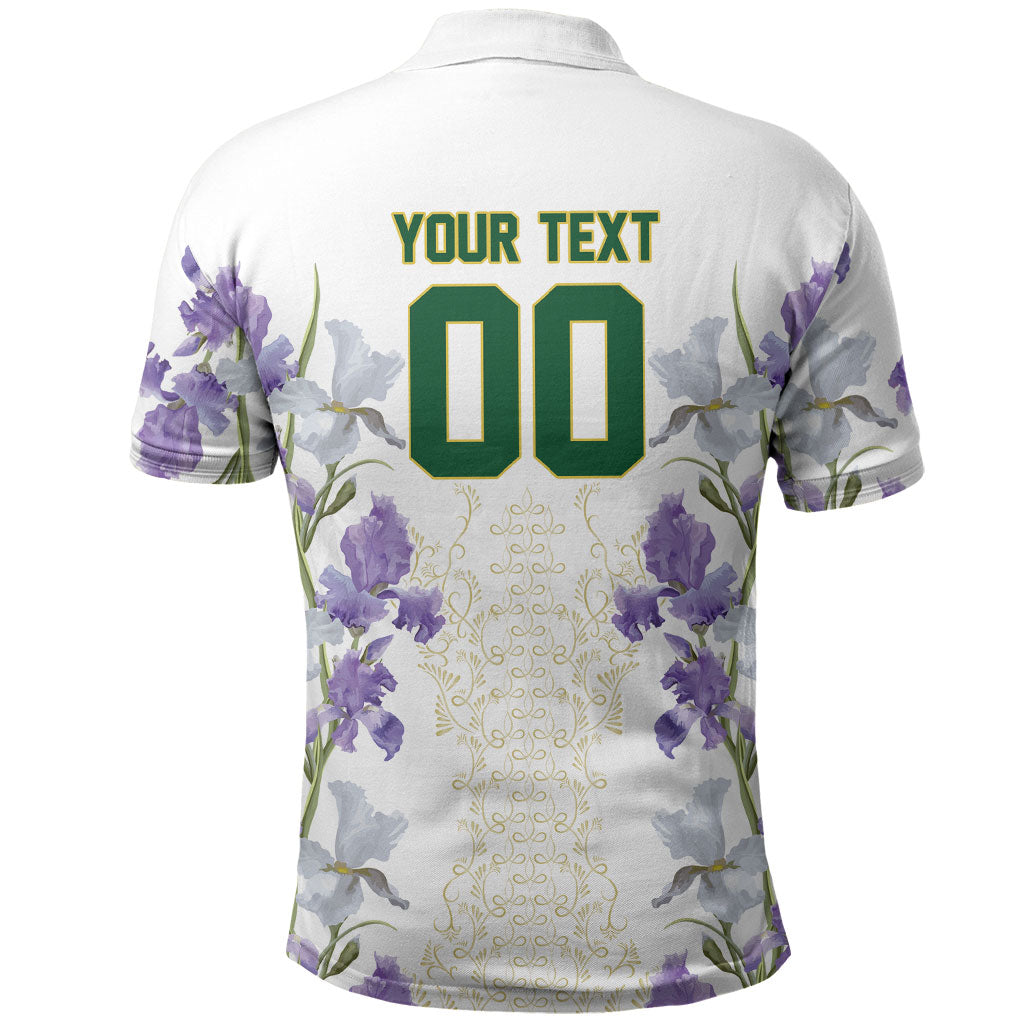 Custom Algeria Iris Floral White Polo Shirt Africa Women’s Football Champion Series 2026