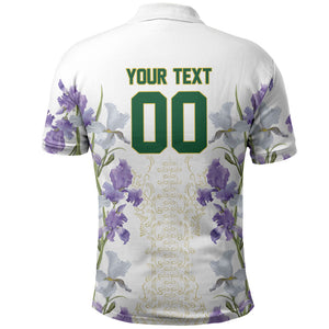 Custom Algeria Iris Floral White Polo Shirt Africa Women’s Football Champion Series 2026