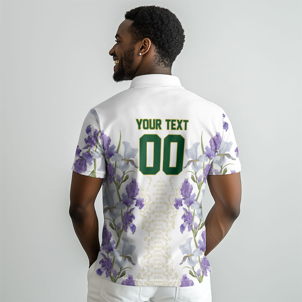 Custom Algeria Iris Floral White Polo Shirt Africa Women’s Football Champion Series 2026
