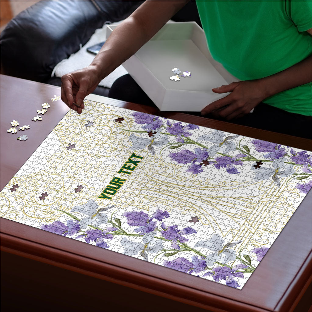 Custom Algeria Iris Floral White Puzzle Africa Women’s Football Champion Series 2026