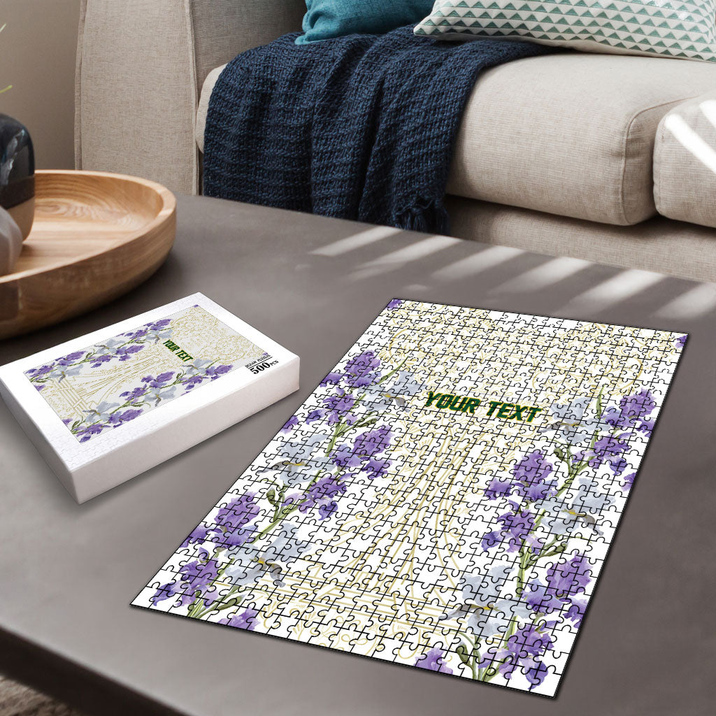 Custom Algeria Iris Floral White Puzzle Africa Women’s Football Champion Series 2026