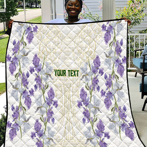 Custom Algeria Iris Floral White Quilt Africa Women’s Football Champion Series 2026
