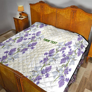 Custom Algeria Iris Floral White Quilt Africa Women’s Football Champion Series 2026