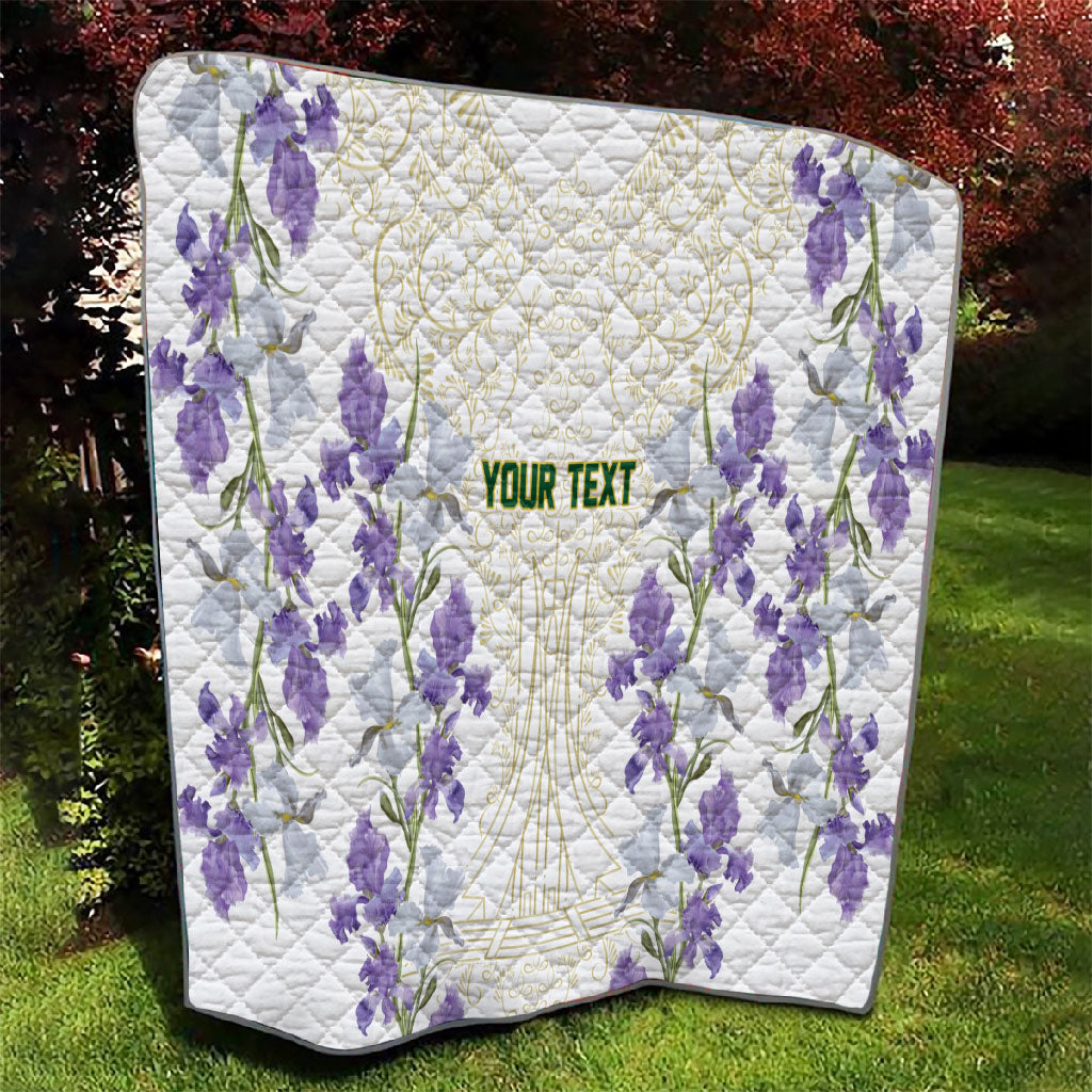 Custom Algeria Iris Floral White Quilt Africa Women’s Football Champion Series 2026