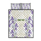 Custom Algeria Iris Floral White Quilt Bed Set Africa Women’s Football Champion Series 2026