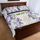Custom Algeria Iris Floral White Quilt Bed Set Africa Women’s Football Champion Series 2026