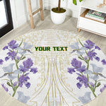 Custom Algeria Iris Floral White Round Carpet Africa Women’s Football Champion Series 2026
