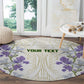 Custom Algeria Iris Floral White Round Carpet Africa Women’s Football Champion Series 2026