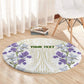 Custom Algeria Iris Floral White Round Carpet Africa Women’s Football Champion Series 2026