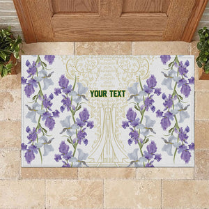 Custom Algeria Iris Floral White Rubber Doormat Africa Women’s Football Champion Series 2026