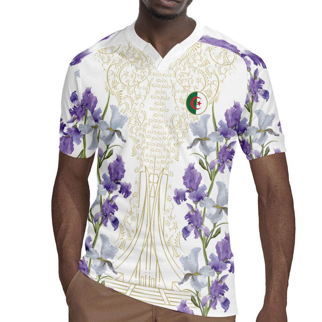 Custom Algeria Iris Floral White Rugby Jersey Africa Women’s Football Champion Series 2026