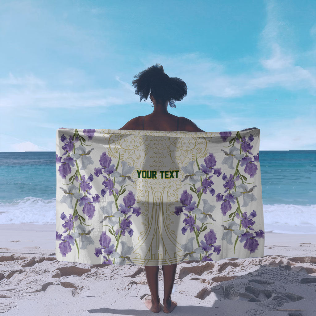 Custom Algeria Iris Floral White Sarong Africa Women’s Football Champion Series 2026