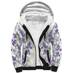 Custom Algeria Iris Floral White Sherpa Hoodie Africa Women’s Football Champion Series 2026