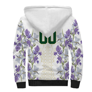Custom Algeria Iris Floral White Sherpa Hoodie Africa Women’s Football Champion Series 2026