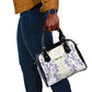 Custom Algeria Iris Floral White Shoulder Handbag Africa Women’s Football Champion Series 2026