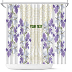 Custom Algeria Iris Floral White Shower Curtain Africa Women’s Football Champion Series 2026