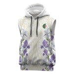 Custom Algeria Iris Floral White Sleeveless Hoodie Africa Women’s Football Champion Series 2026