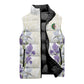Custom Algeria Iris Floral White Sleeveless Puffer Jacket Africa Women’s Football Champion Series 2026