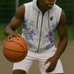 Custom Algeria Iris Floral White Sleeveless Zip Hoodie Africa Women’s Football Champion Series 2026