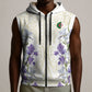 Custom Algeria Iris Floral White Sleeveless Zip Hoodie Africa Women’s Football Champion Series 2026