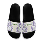 Custom Algeria Iris Floral White Slide Sandals Africa Women’s Football Champion Series 2026