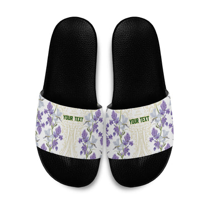 Custom Algeria Iris Floral White Slide Sandals Africa Women’s Football Champion Series 2026
