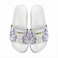 Custom Algeria Iris Floral White Slide Sandals Africa Women’s Football Champion Series 2026