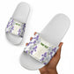 Custom Algeria Iris Floral White Slide Sandals Africa Women’s Football Champion Series 2026