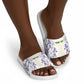 Custom Algeria Iris Floral White Slide Sandals Africa Women’s Football Champion Series 2026
