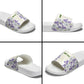 Custom Algeria Iris Floral White Slide Sandals Africa Women’s Football Champion Series 2026