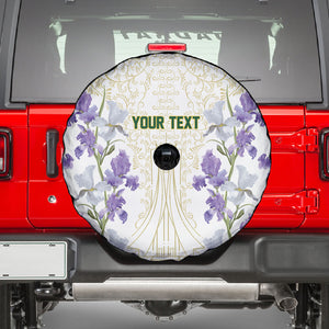 Custom Algeria Iris Floral White Spare Tire Cover Africa Women’s Football Champion Series 2026