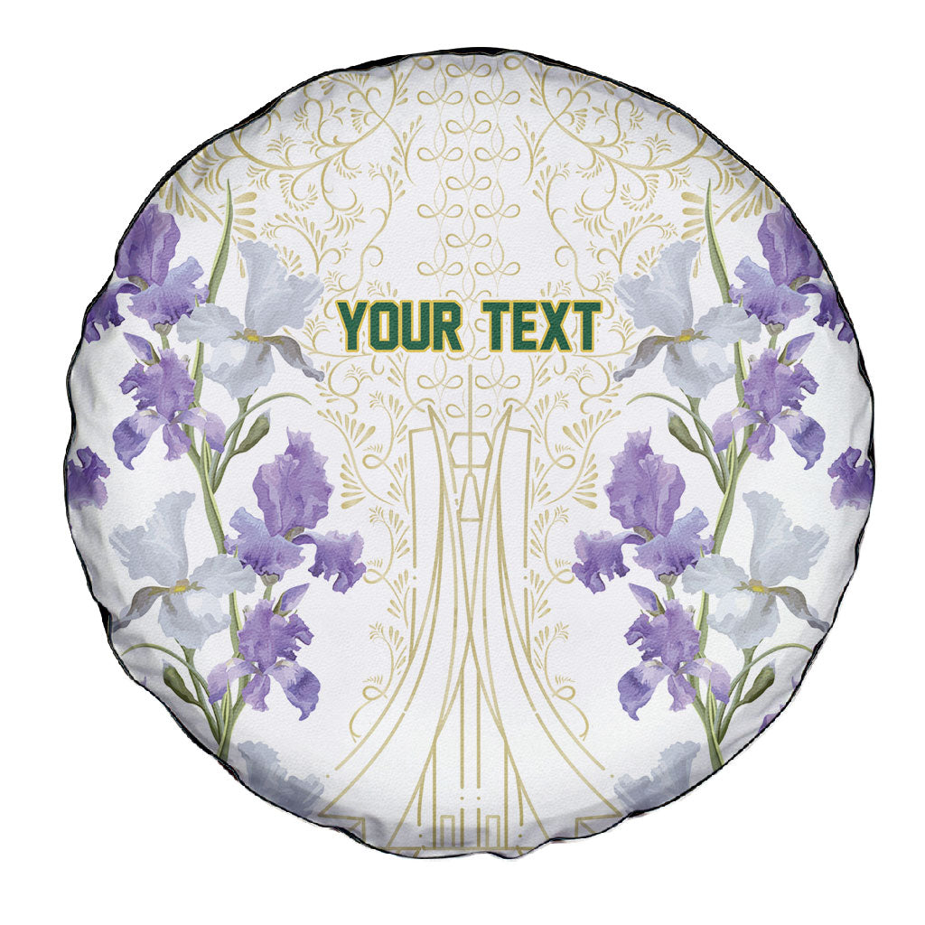 Custom Algeria Iris Floral White Spare Tire Cover Africa Women’s Football Champion Series 2026