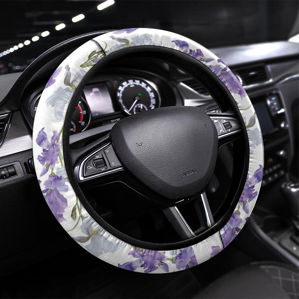 Algeria Iris Floral White Steering Wheel Cover Africa Women’s Football Champion Series 2026