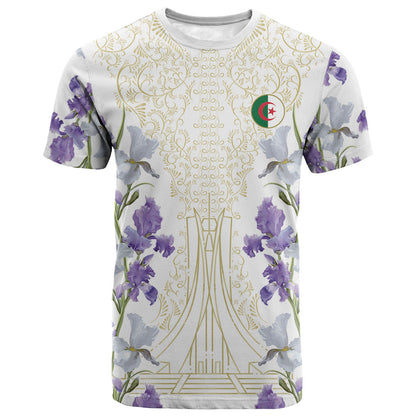 Custom Algeria Iris Floral White T shirt Africa Women’s Football Champion Series 2026