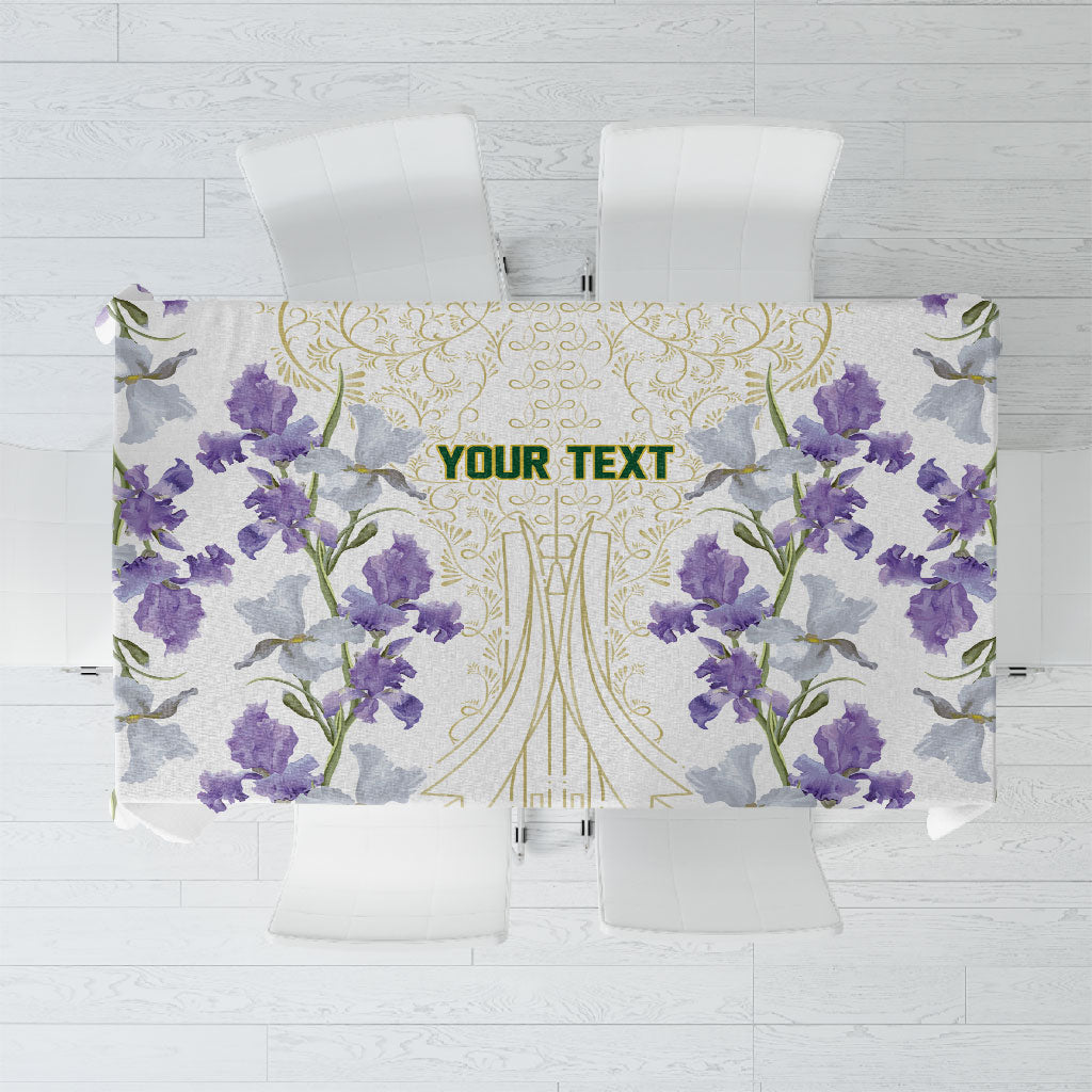 Custom Algeria Iris Floral White Tablecloth Africa Women’s Football Champion Series 2026