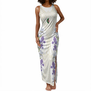 Custom Algeria Iris Floral White Tank Maxi Dress Africa Women’s Football Champion Series 2026