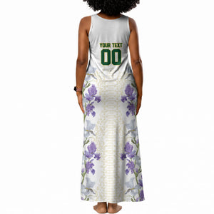 Custom Algeria Iris Floral White Tank Maxi Dress Africa Women’s Football Champion Series 2026