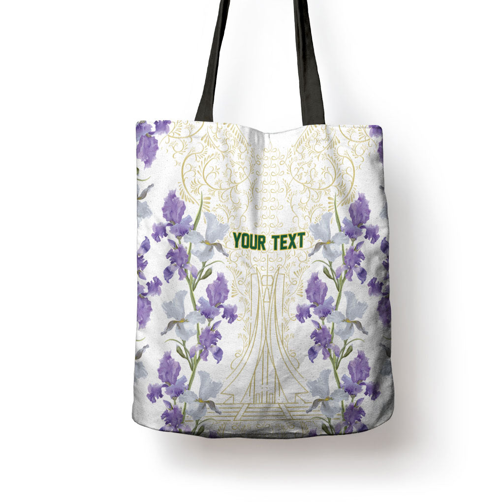 Custom Algeria Iris Floral White Tote Bag Africa Women’s Football Champion Series 2026