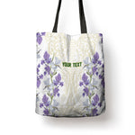 Custom Algeria Iris Floral White Tote Bag Africa Women’s Football Champion Series 2026