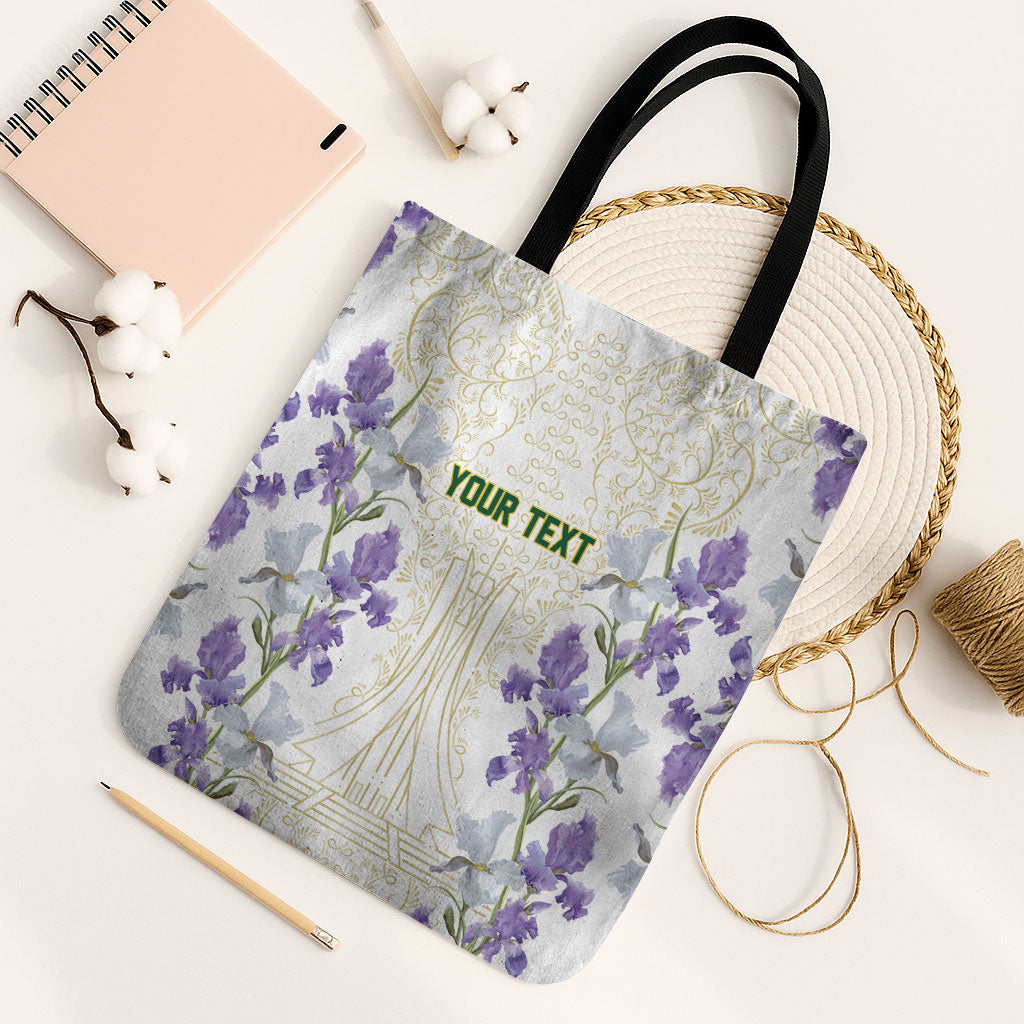 Custom Algeria Iris Floral White Tote Bag Africa Women’s Football Champion Series 2026