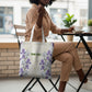 Custom Algeria Iris Floral White Tote Bag Africa Women’s Football Champion Series 2026
