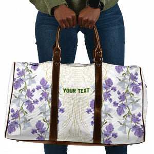 Custom Algeria Iris Floral White Travel Bag Africa Women’s Football Champion Series 2026