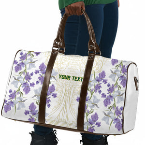 Custom Algeria Iris Floral White Travel Bag Africa Women’s Football Champion Series 2026