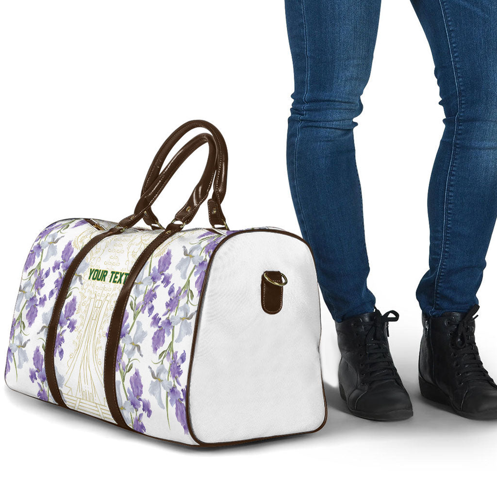 Custom Algeria Iris Floral White Travel Bag Africa Women’s Football Champion Series 2026